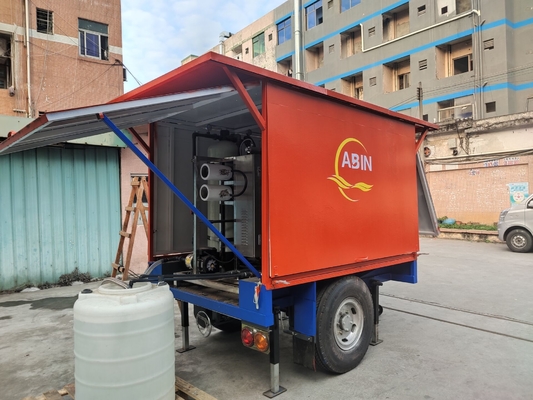 Trailer xe tải Xe di động Xử lý nước Mobile Demineralizer Tralier Trailer thẩm thấu ngược để bán