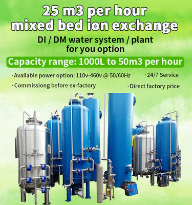 Mixed Bed Ion Exchanger Hệ thống trao đổi ion Cation Anion Dural Bed Di Máy nước Máy hệ thống nước Deionizer