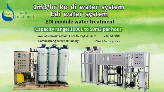 Thiết bị EDI khử khoáng cho hệ thống lọc xử lý nước 1TPH