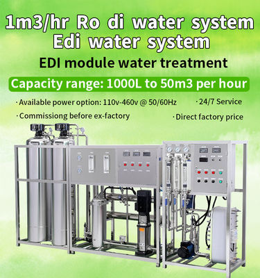 Thiết bị EDI khử khoáng cho hệ thống lọc xử lý nước 1TPH