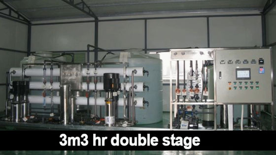 Nhà máy RO thẩm thấu ngược công nghiệp 2500LPH Vật liệu thép không gỉ 380V