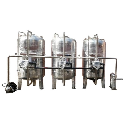 2500L / H Bộ lọc cát thạch anh bằng thép không gỉ bằng thép cacbon hoạt tính bằng thép không gỉ