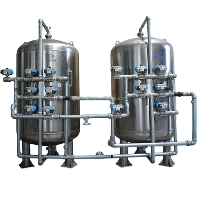 2500L / H Bộ lọc cát thạch anh bằng thép không gỉ bằng thép cacbon hoạt tính bằng thép không gỉ